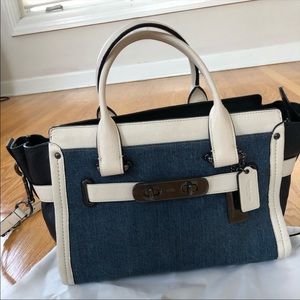 Authentic Coach Crossbody (Leather and Denim)